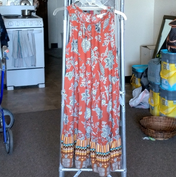 beachlunchlounge Dresses & Skirts - beachlunchlounge Collection Floral Tribal Midi Dress Sun Dress Size XS